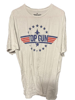 Top Gun Movie Logo T Shirt Men's Size XXL White